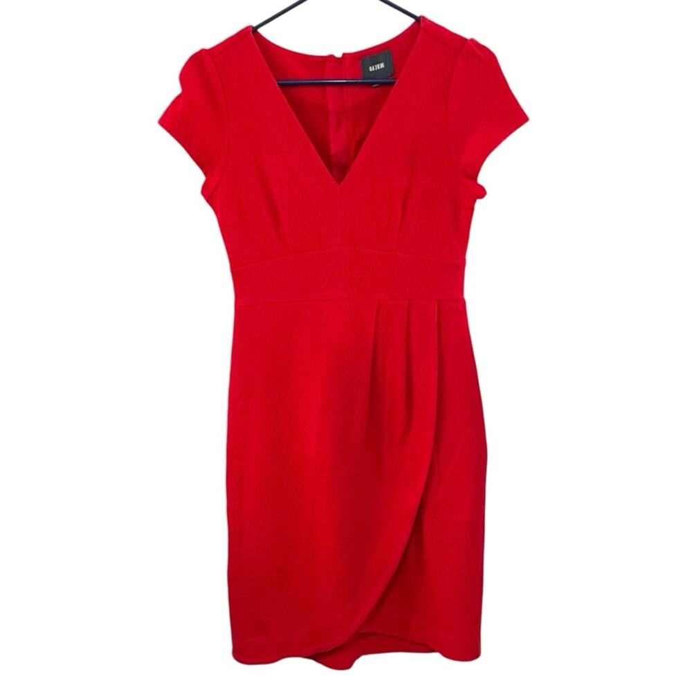 Maeve Red Faux Wrap Dress | Size XS